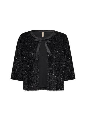 Black Sequin Jasleen Cardigan