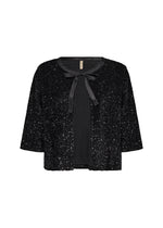 Load image into Gallery viewer, Black Sequin Jasleen Cardigan

