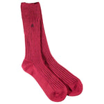 Load image into Gallery viewer, Swole Panda Bamboo Boot Socks Burgundy
