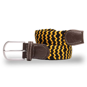 Swole Panda Woven Belt Yellow Zigzag