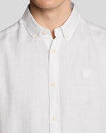 Load image into Gallery viewer, White Linen Short Sleeve Shirt
