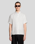 Load image into Gallery viewer, White Linen Short Sleeve Shirt
