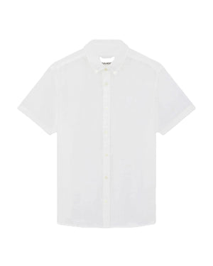 White Linen Short Sleeve Shirt