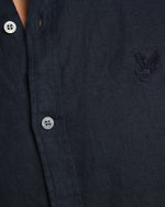 Load image into Gallery viewer, Navy Linen Short Sleeve Shirt
