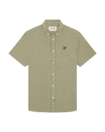 Load image into Gallery viewer, Green Linen Short Sleeve Shirt
