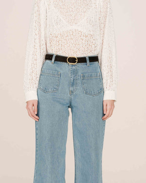 Black Suede Look Belt