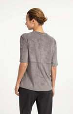 Load image into Gallery viewer, Grey Suedine Top
