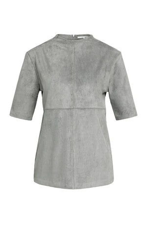 Grey Suedine Top
