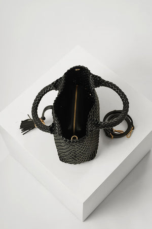 Black Suky Woven Crossbody