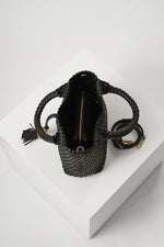 Load image into Gallery viewer, Black Suky Woven Crossbody
