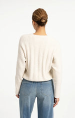 Load image into Gallery viewer, Off White Drawcord Sweater
