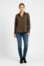 Load image into Gallery viewer, Olive Check Teffa Shirt
