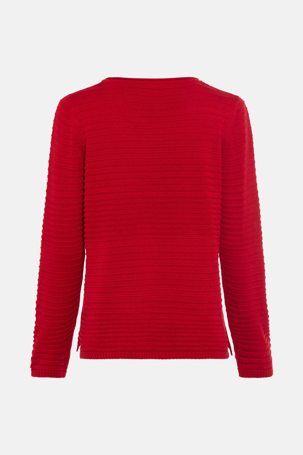 Red Ribbed Pullover