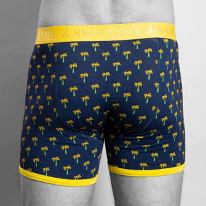 Palm Tree Bamboo Boxers Yellow