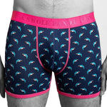 Load image into Gallery viewer, Swole Panda Shark Bamboo Boxers Pink
