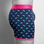 Load image into Gallery viewer, Swole Panda Shark Bamboo Boxers Pink
