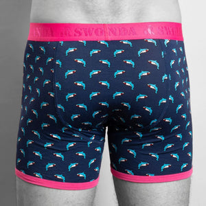 Shark Bamboo Boxers Pink