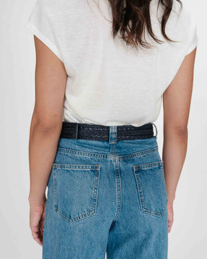 Navy Woven Belt