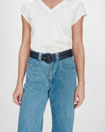 Load image into Gallery viewer, Navy Woven Belt
