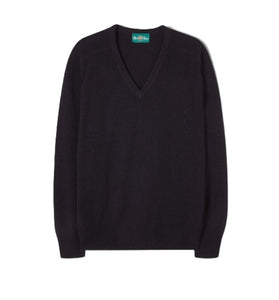 Navy Lambswool V-Neck