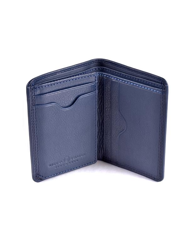 Miguel Bellido Leather Card Holder Wallet with ID Holder Black