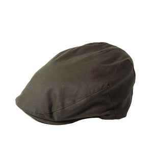 Olive Waxed Flat Cap