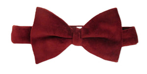 Wine Velvet Bow Tie