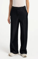 Load image into Gallery viewer, Black Trousers With Belt
