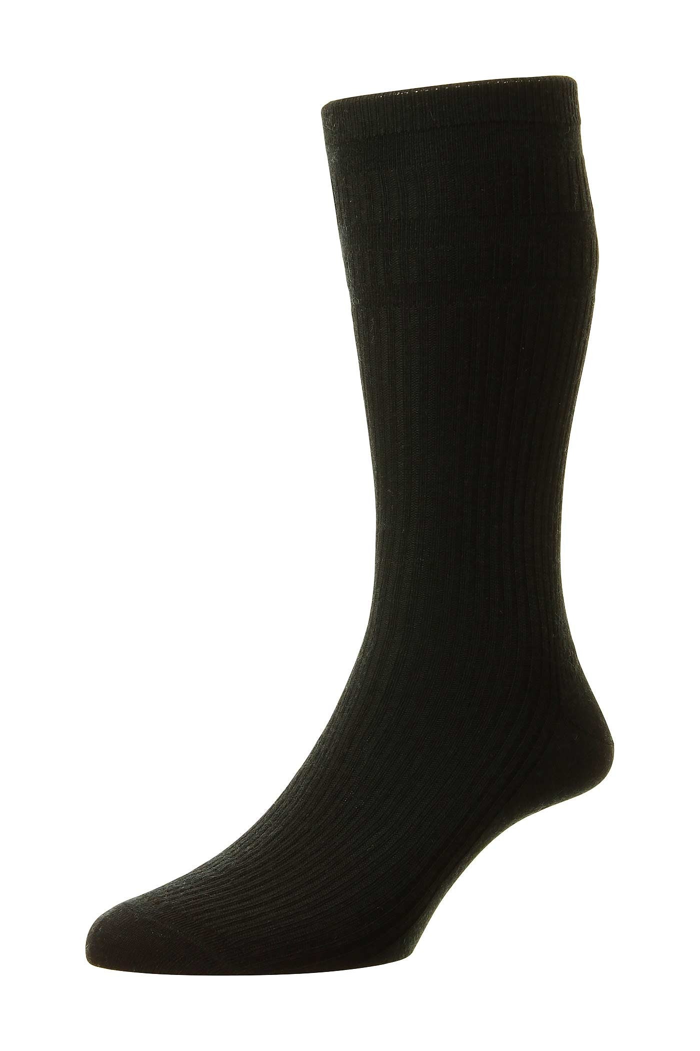 HJ Hall Wool SoftTop Socks Black