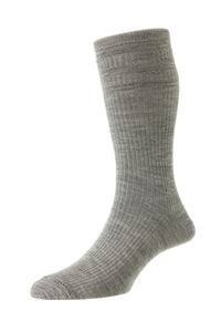HJ Hall Wool SoftTop Socks Silver