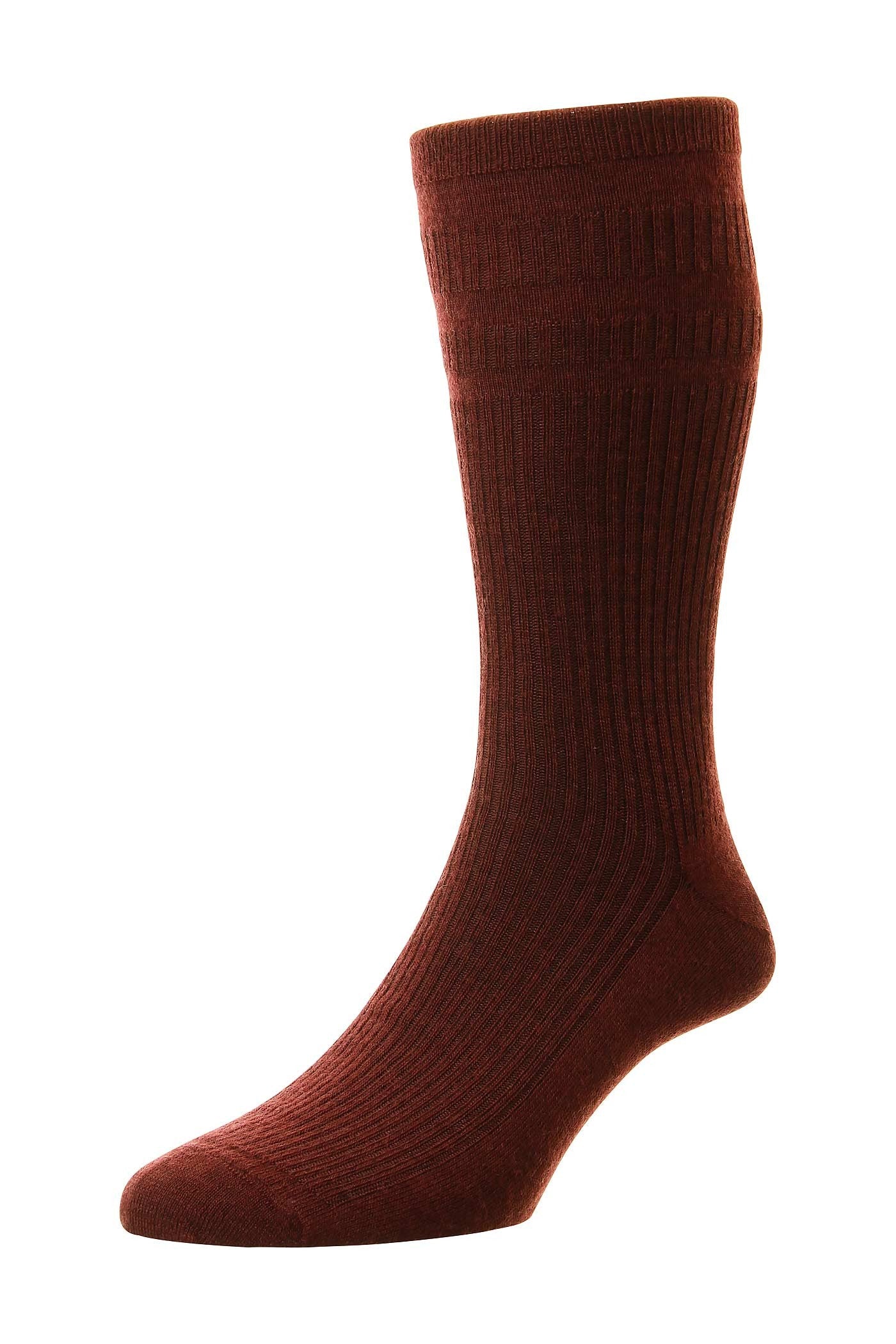 HJ Hall Wool SoftTop Socks Burgundy