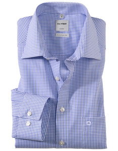 Olymp Comfort Fit Blue Check Shirt