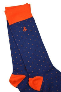 Swole Panda Bamboo Spotted Socks Orange