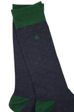 Load image into Gallery viewer, Swole Panda Bamboo Spotted Socks Navy
