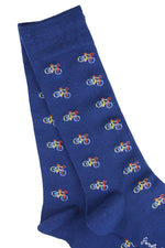 Load image into Gallery viewer, Swole Panda Bamboo Bicycle Socks Blue
