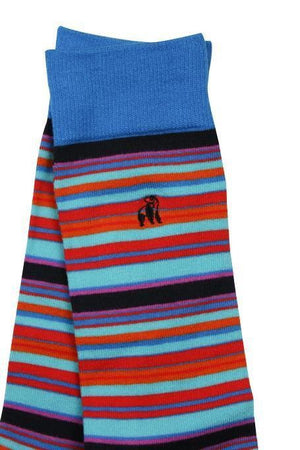 Multi Narrow Stripe Socks