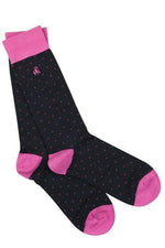 Load image into Gallery viewer, Swole Panda Bamboo Spotted Socks Pink
