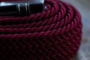 Burgundy Woven Belt