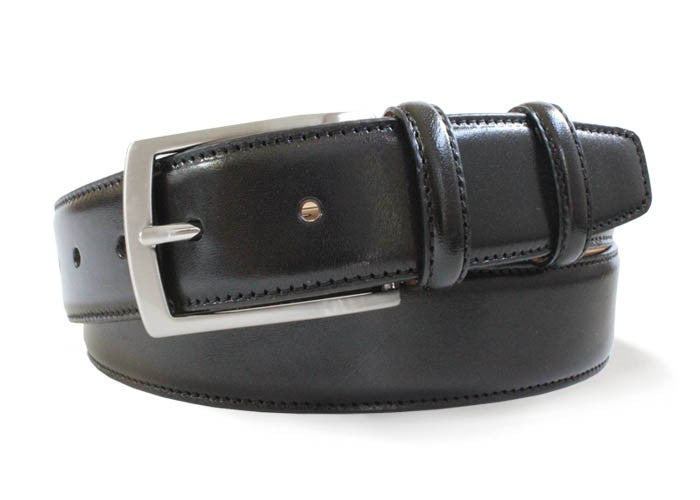 Robert Charles Black Leather Dress Belt