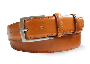 Light Tan Leather Dress Belt