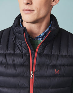 Crew Navy Red Zip Lowther Gilet