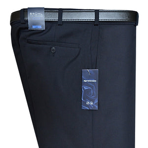 Bruhl Wool Mix Dress Trousers Navy Regular Leg