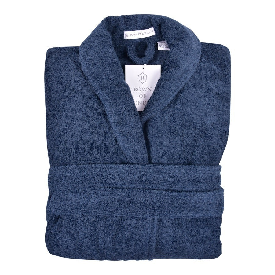 Bown Of London Terry Navy Dressing Gown