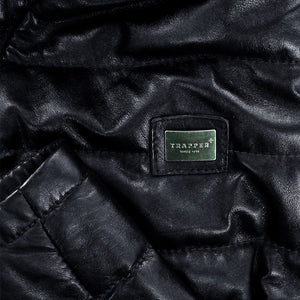 Trapper Massimo Navy Leather Jacket