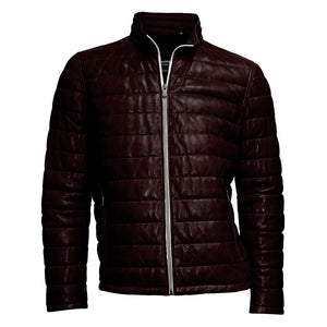 Trapper Massimo Burgundy Leather Jacket