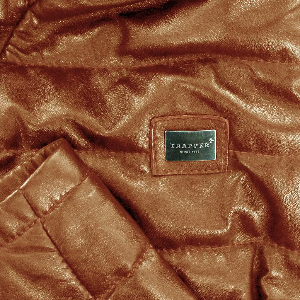 Trapper Massimo Cognac Leather Jacket