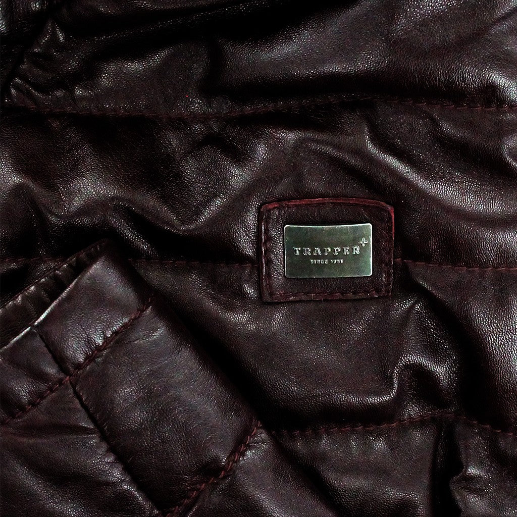 Trapper Massimo Burgundy Leather Jacket