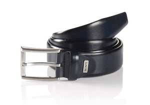 Navy Leather Belt
