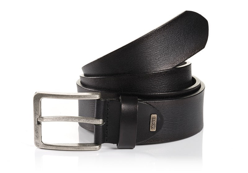 Monti Leather Black Jeans Belt