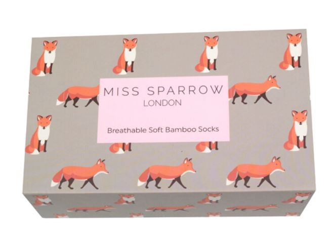 Miss Sparrow Fox Socks Box -MULTI